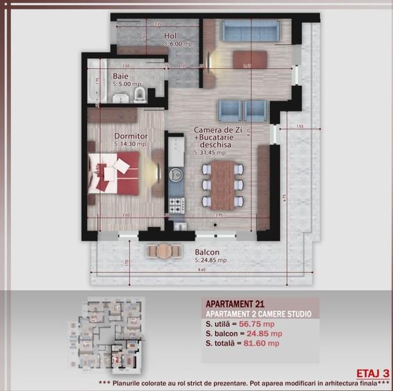 Apartament cu 2 camere decomandat în Theodor Pallady