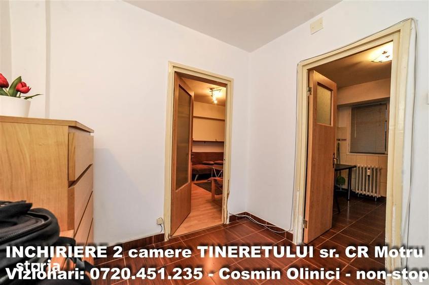 Apartament cu 2 camere semidecomandat în Tineretului