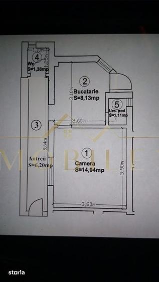 Casă cu 1 camere cu Teren 72 Mp în Dâmbul Rotund