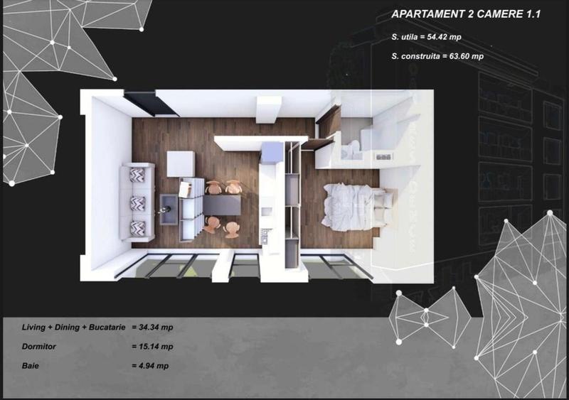 Apartament cu 2 camere semidecomandat în Tomis Plus
