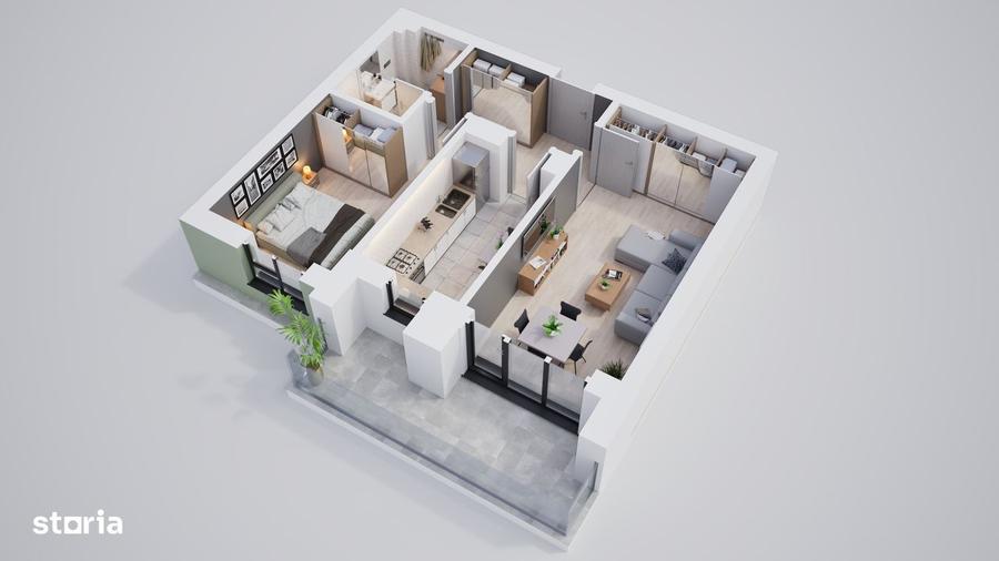 Apartament 2 camere decomandat + terasa - Bloc cu lift - Valletta Park - 3