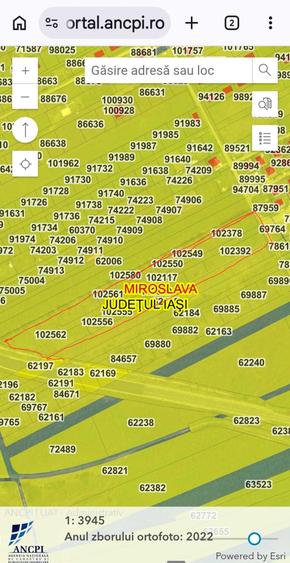Teren de 2000 mp, în Miroslava