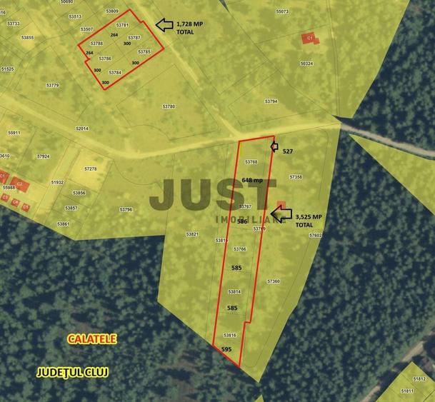 Teren Construcții intravilan de 1728 mp, în Călățele