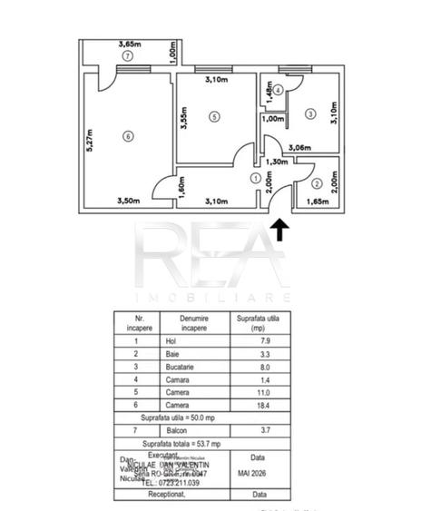 Apartament cu 2 camere decomandat, mobilat în Alexandriei