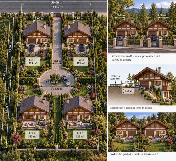 Teren Construcții intravilan de 525 mp, în Poiana Țapului