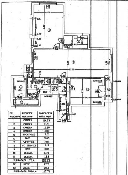 Apartament cu 3 camere, mobilat în Calea Victoriei