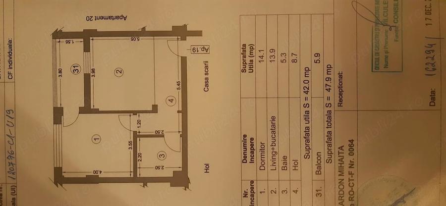 Apartament cu 2 camere decomandat în Central