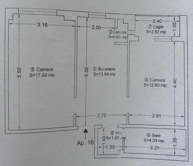 Apartament cu 2 camere decomandat în Girocului