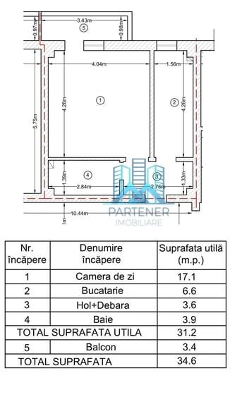 Garsonieră decomandată în Bucium