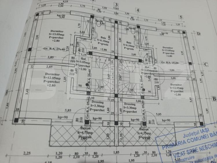 Duplex cu 3 camere cu Canalizare în Vișani