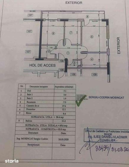 Apartament cu 3 camere decomandat în Nufărul