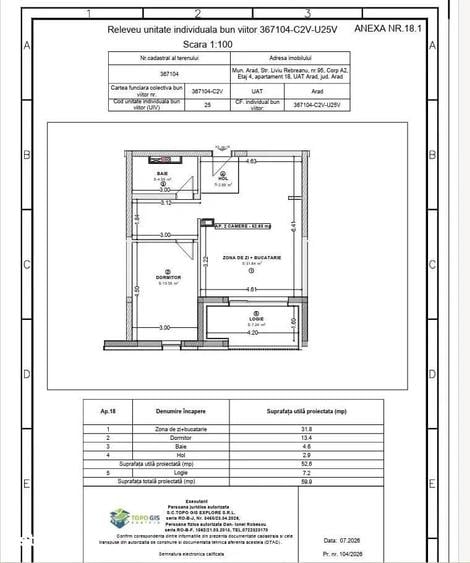 Apartament cu 2 camere în Pârneava