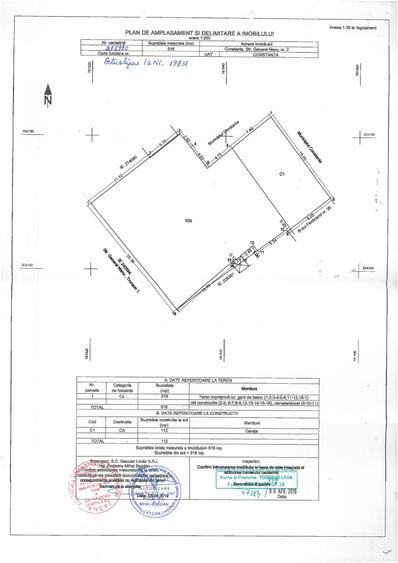 Teren Construcții intravilan de 516 mp, în Central