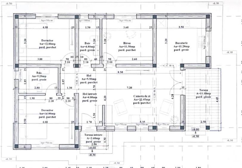Casă individuală cu 4 camere cu Teren 445 Mp în Tomești