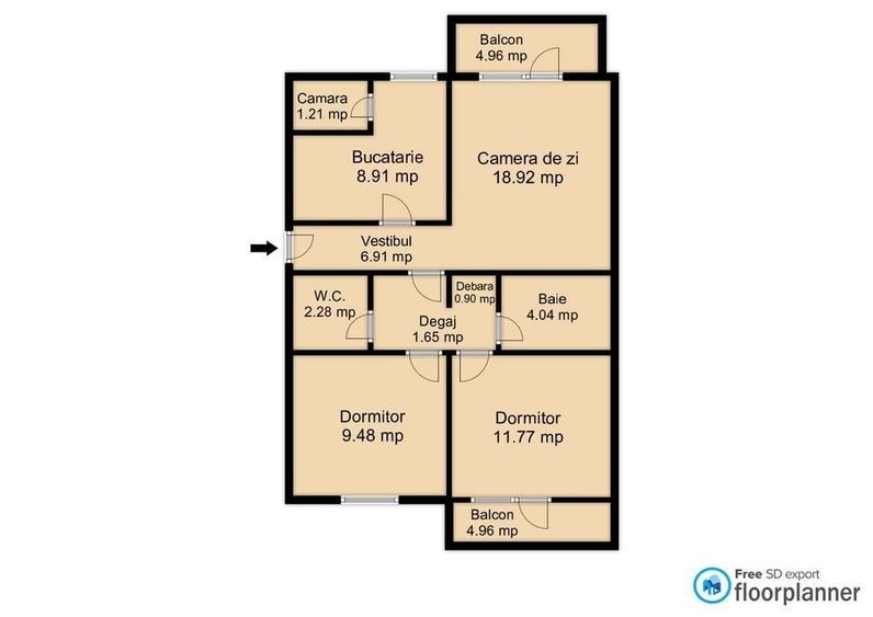 Apartament cu 3 camere în Zorilor