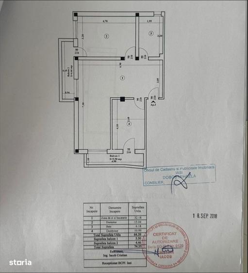 Apartament cu 3 camere în Lunca Cetățuii