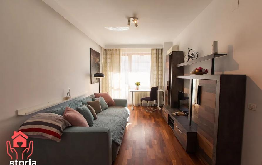 Apartament cu 2 camere semidecomandat, mobilat în Băneasa