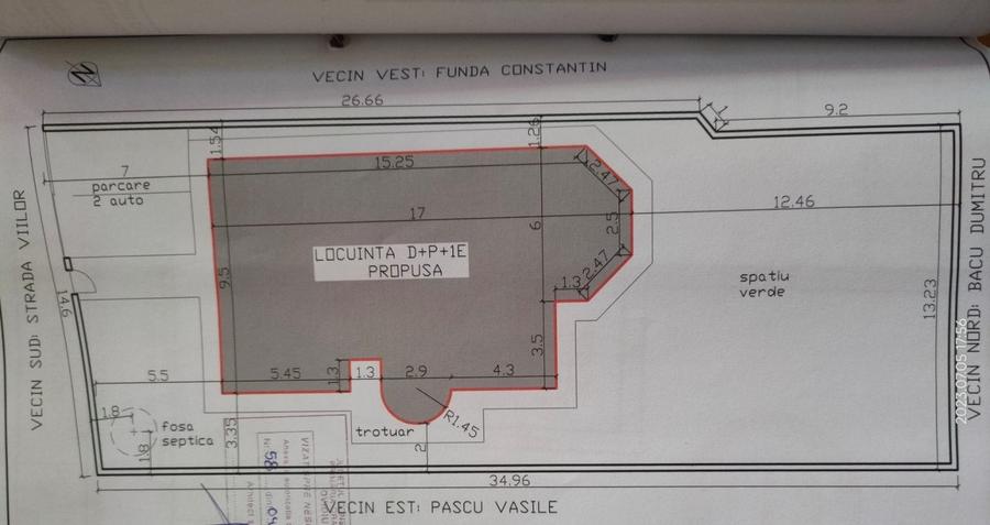 Teren Construcții intravilan de 513 mp, în Sud