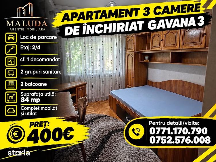 Apartament cu 3 camere decomandat în Negru Vodă