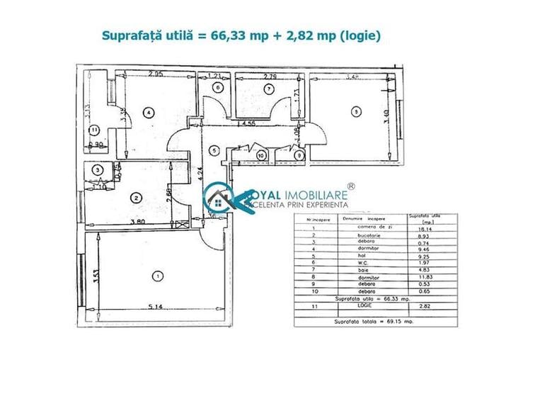 Royal Imobiliare- Vanzare apartament 3 camere, zona Ghe Doja - 7