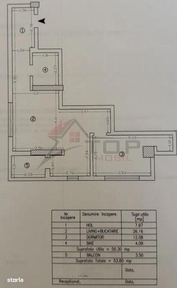 Apartament cu 2 camere în Tudor Vladimirescu