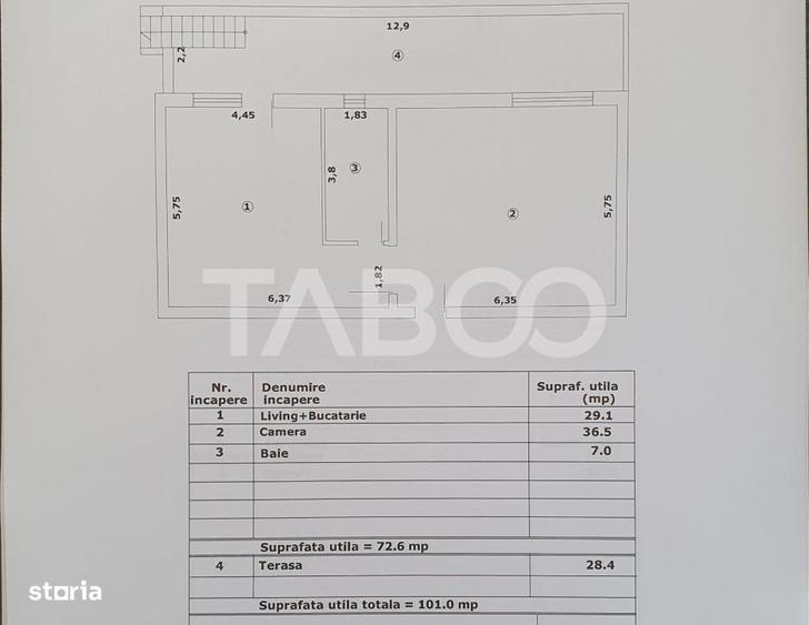 Apartament cu 2 camere decomandat în Central