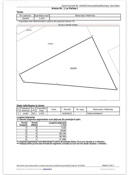 Teren 1.072 mp Sura Mare 63 m deschidere, utilitati, ideal Duplex - 4