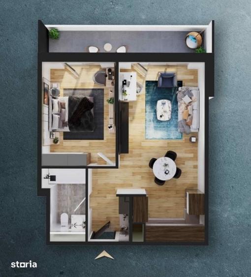 Apartament cu 2 camere semidecomandat în Iris — fotografia 1