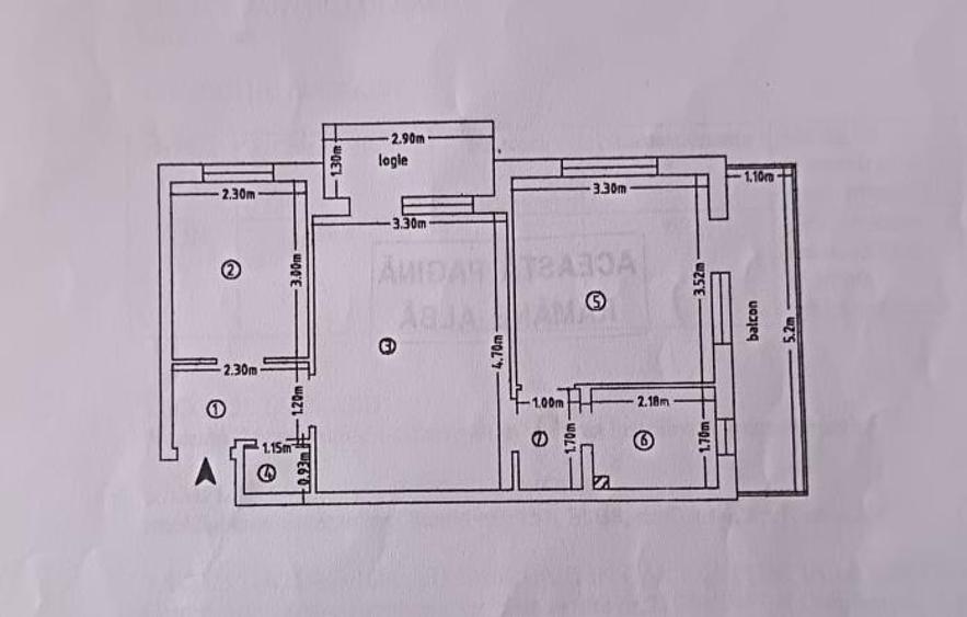 Apartament cu 2 camere semidecomandat în Tătărași