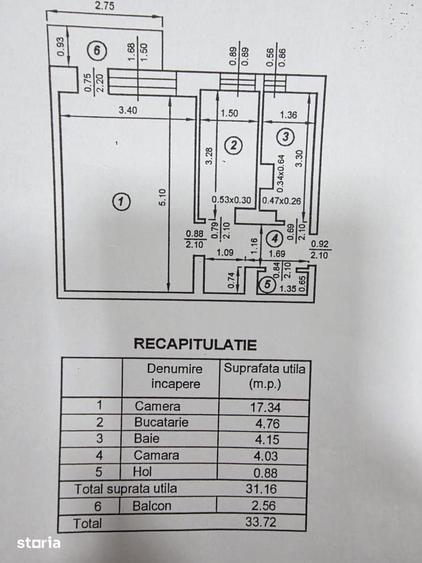 Garsonieră decomandată în Obor