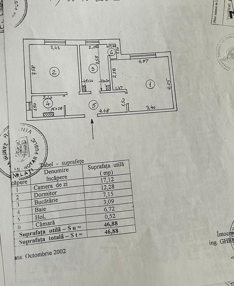Apartament cu 2 camere decomandat în Piața Centrală