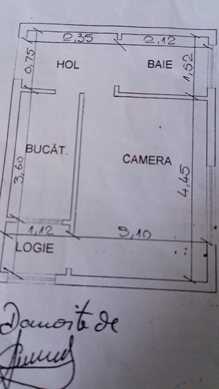 Garsonieră decomandată în Alexandru cel Bun