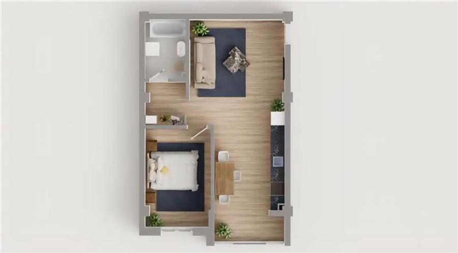 Apartament cu 2 camere decomandat în Aeroport
