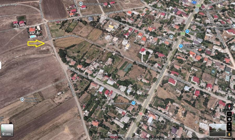 Teren Construcții intravilan de 500 mp, în Techirghiol