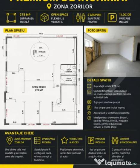 Spa?iu comercial, 278 mp, zona Zorilor - Cluj-Napoca (Cluj) - 1