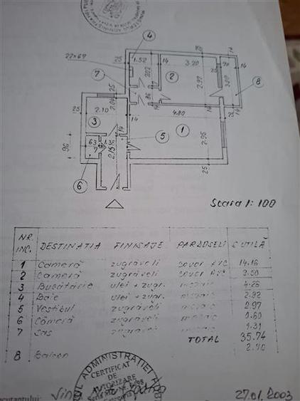 Apartament cu 2 camere semidecomandat în Berceni