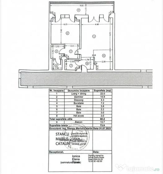 Apartament cu 2 camere decomandat în Roșu