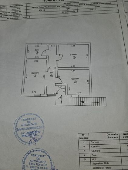Casă cu 3 camere în Tudor Vladimirescu