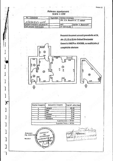 Garsonieră decomandată în Romană