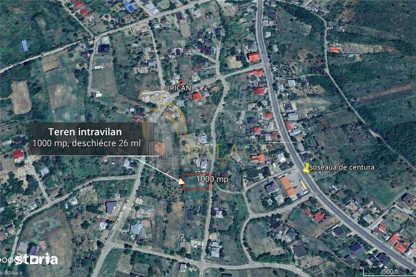 Teren de 1000 mp, în Miroslava