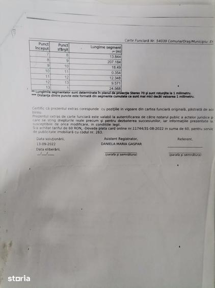 Teren de 3500 mp, în Ernei