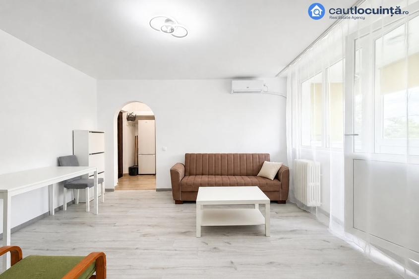 Apartament cu 2 camere semidecomandat, mobilat în Grivița