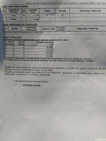 Teren de 2150 mp, în Central