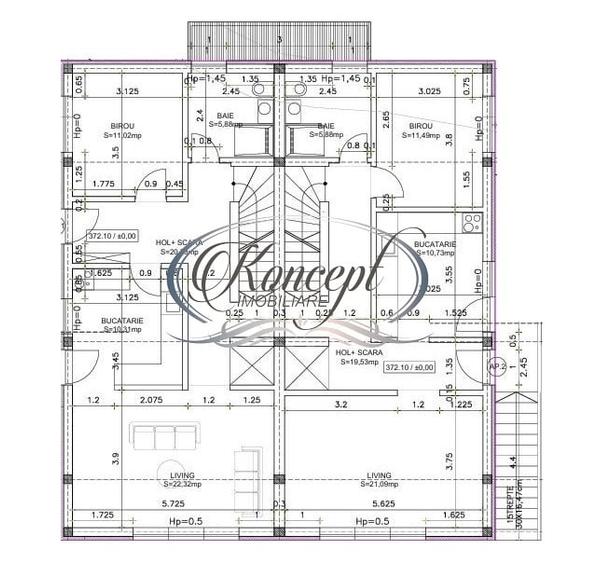 Duplex cu 5 camere cu Canalizare în Dâmbul Rotund