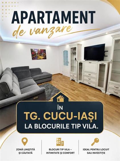 Apartament cu 2 camere decomandat în Târgu Cucu