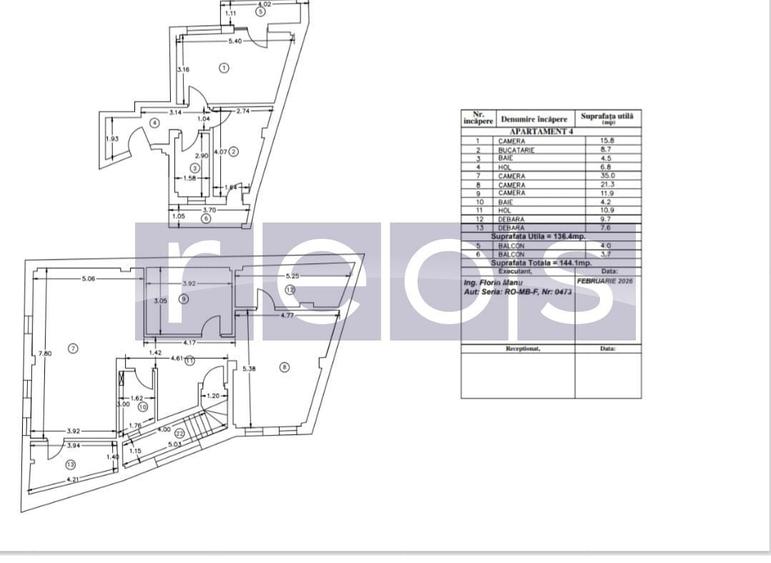 Apartament cu 4 camere în Dămăroaia