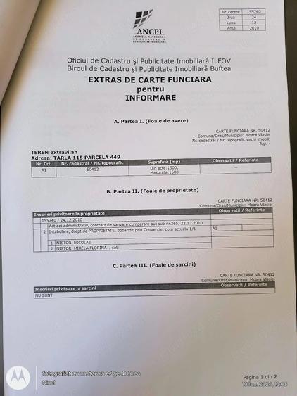 Teren de Vanzare CACIULA?I Ilfov - 1