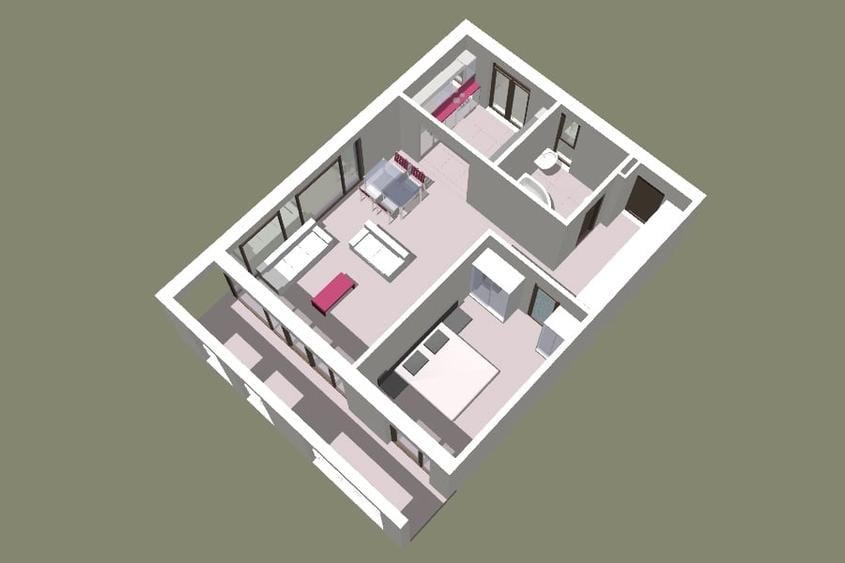 Apartament cu 2 camere decomandat în Fratelia
