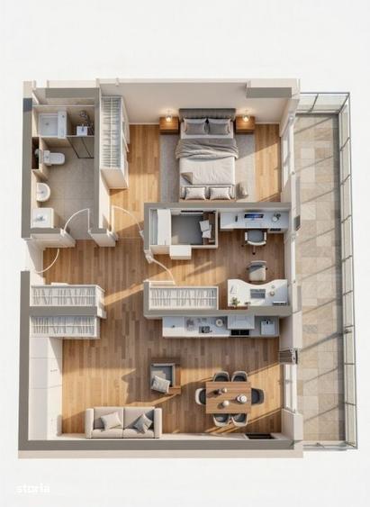 Apartament cu 3 camere decomandat în Dâmbul Rotund