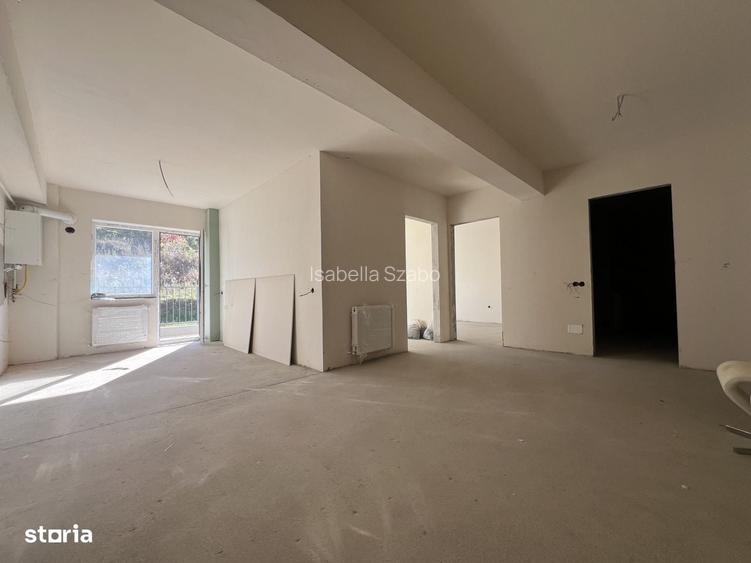 Apartament semifinisat de 3 camere, 63 mp, parcare subterana, Terra